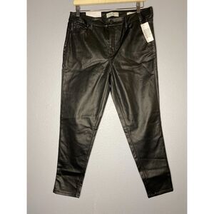 NWT New Social Standard by Sanctuary Black Faux Leather Ankle Skinny Size 12